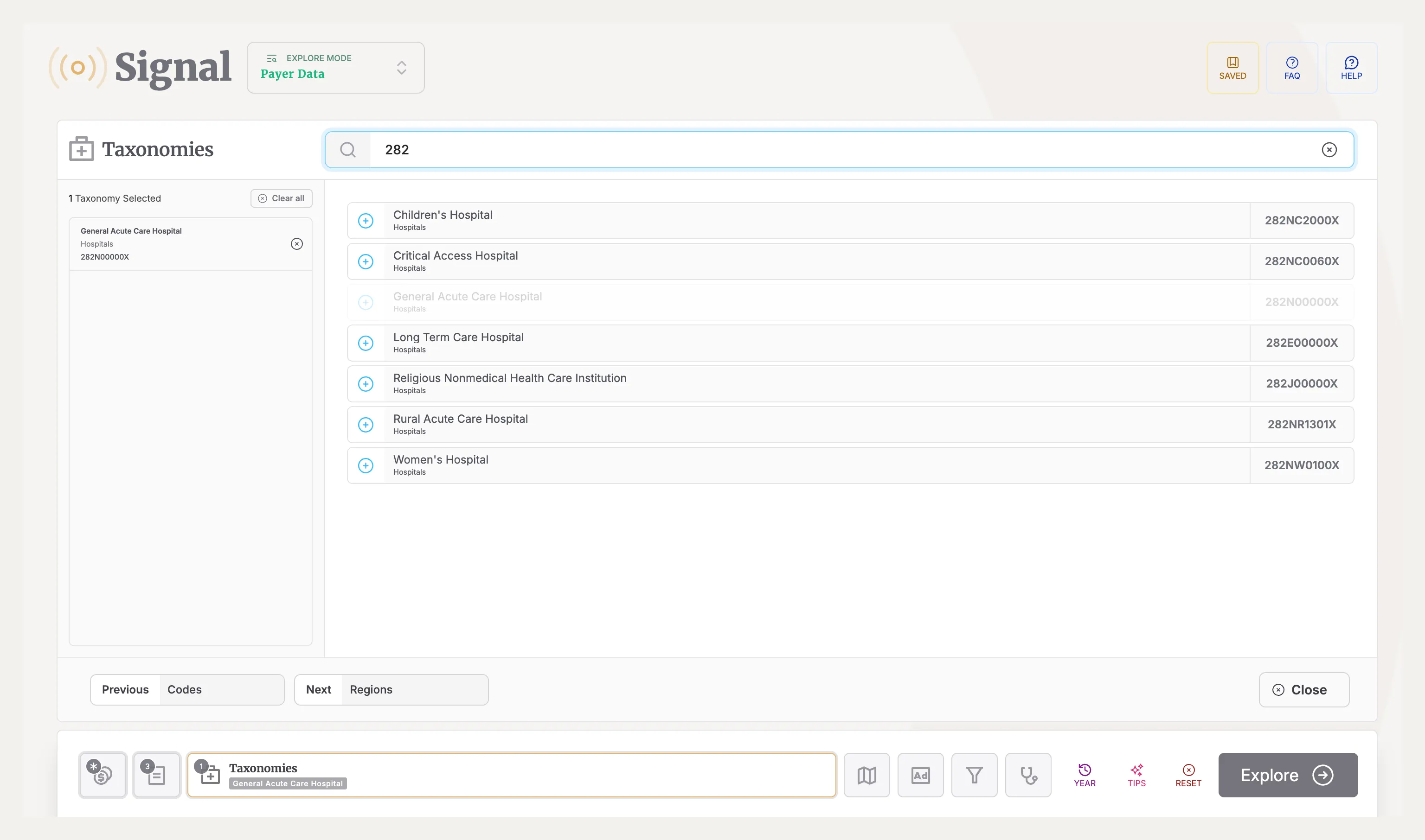 Filter by any specialty and understand rates by licensure